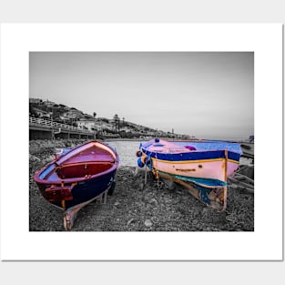 Summer Beach Sailing Boats Posters and Art